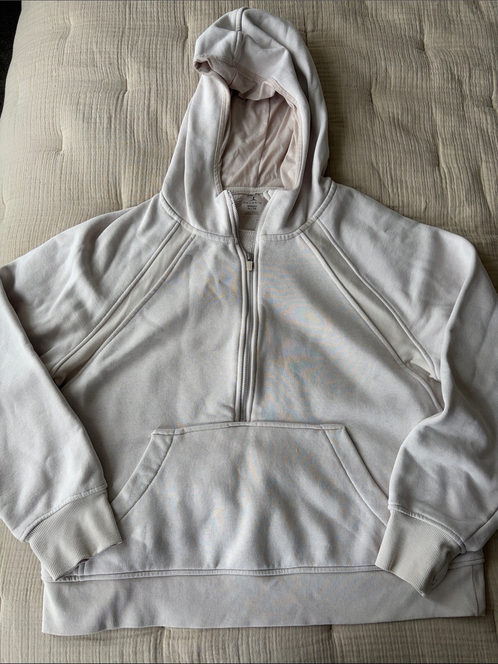 Danskin Cream Half-Zip Hoodie Sweater